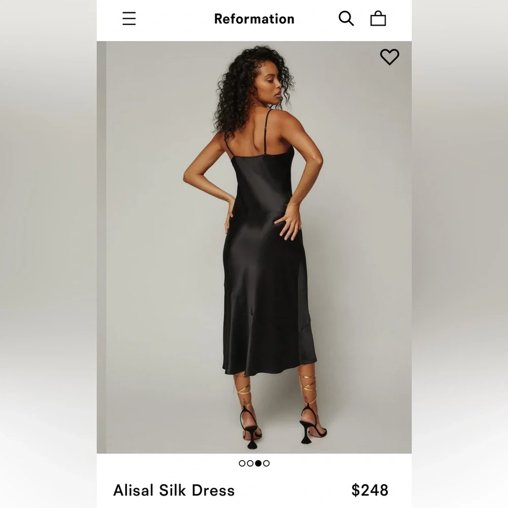 Reformation dress size 4 Alisal dress in Black - Picture 2 of 4